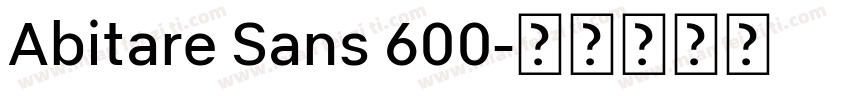 Abitare Sans 600字体转换